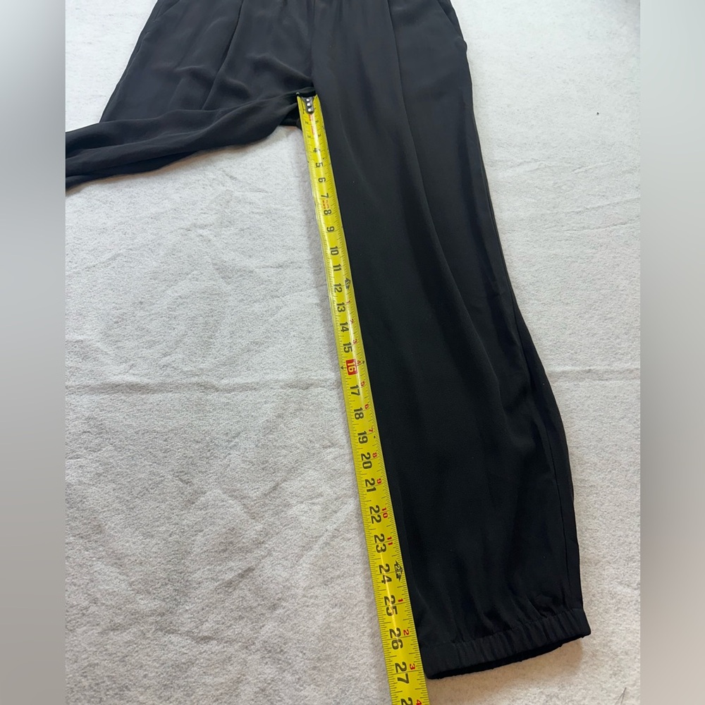 Eileen Fisher Black silk crepe joggers - Picture 8 of 11